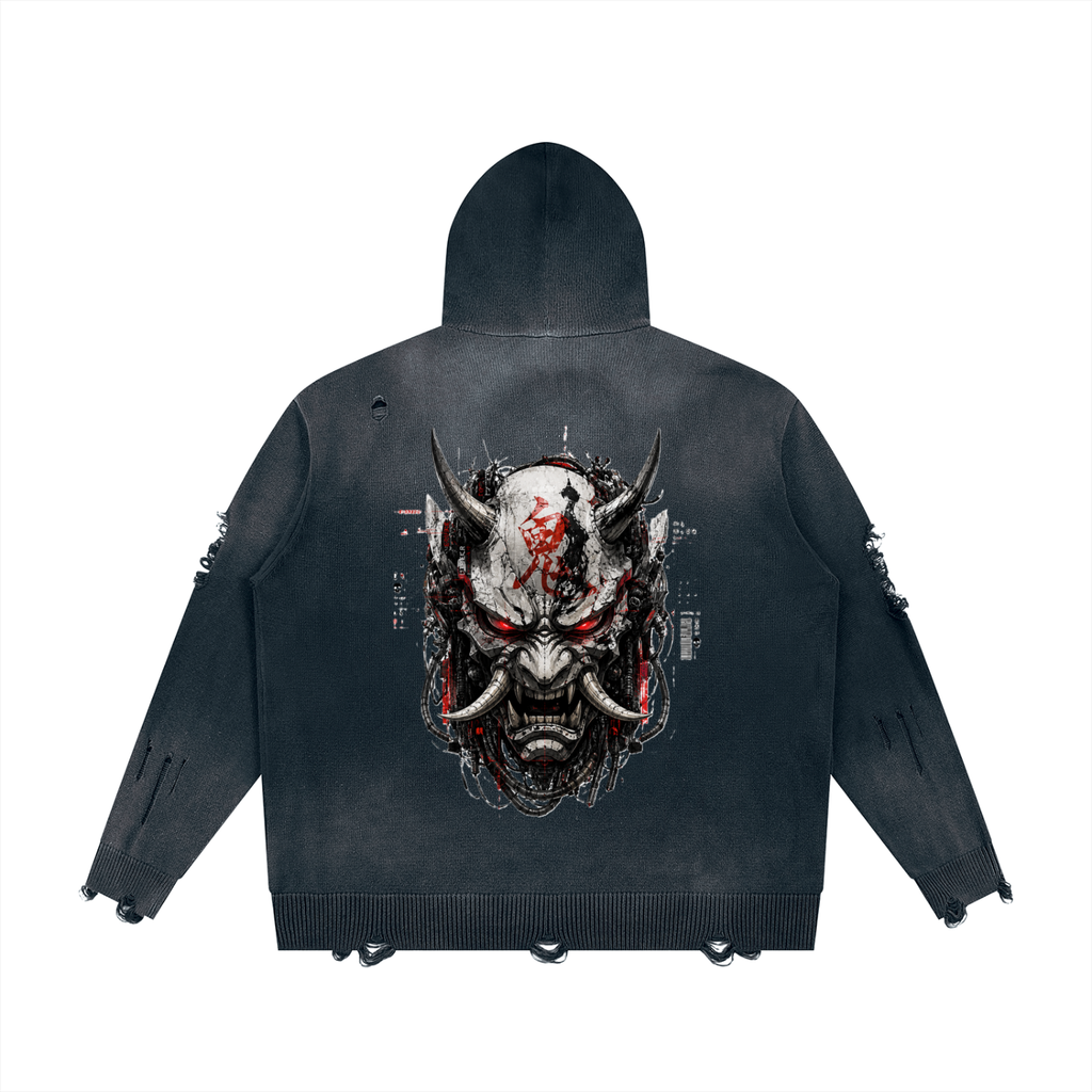 Cyberpunkowa Dystopijna Bluza Hoodie Unisex| Ronin 2067 | Cotton 760 gsm