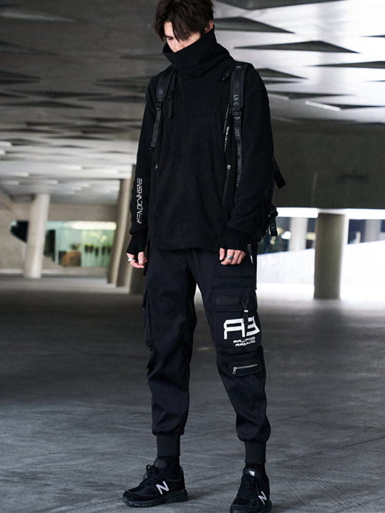 Techwearowe Spodnie Cargo Combat Urban Pants Black