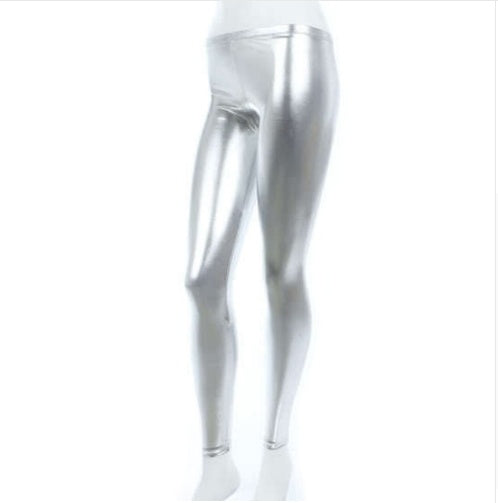 Cyberpunkowe Legginsy Neon Kitch Silver