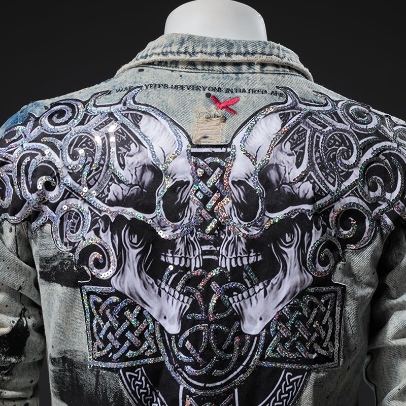 Cyberpunkowa Kurtka Denimowa Retro American Nomad Denim