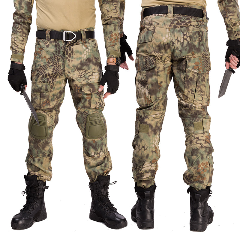 Militarne Survivalowe Spodnie Taktyczne Wildland Militia Surwiwal Military Snake Patchwork