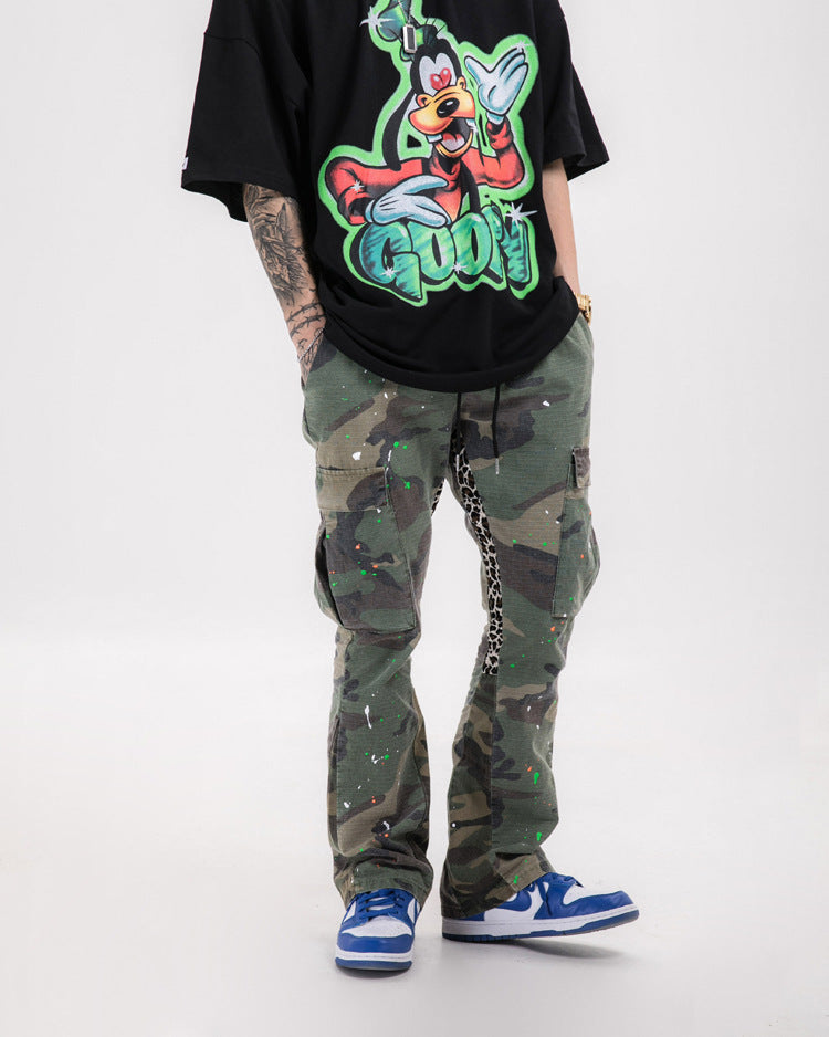 Dystopijne Spodnie Camouflage | Cargo Military Post-apocalyptic Pants