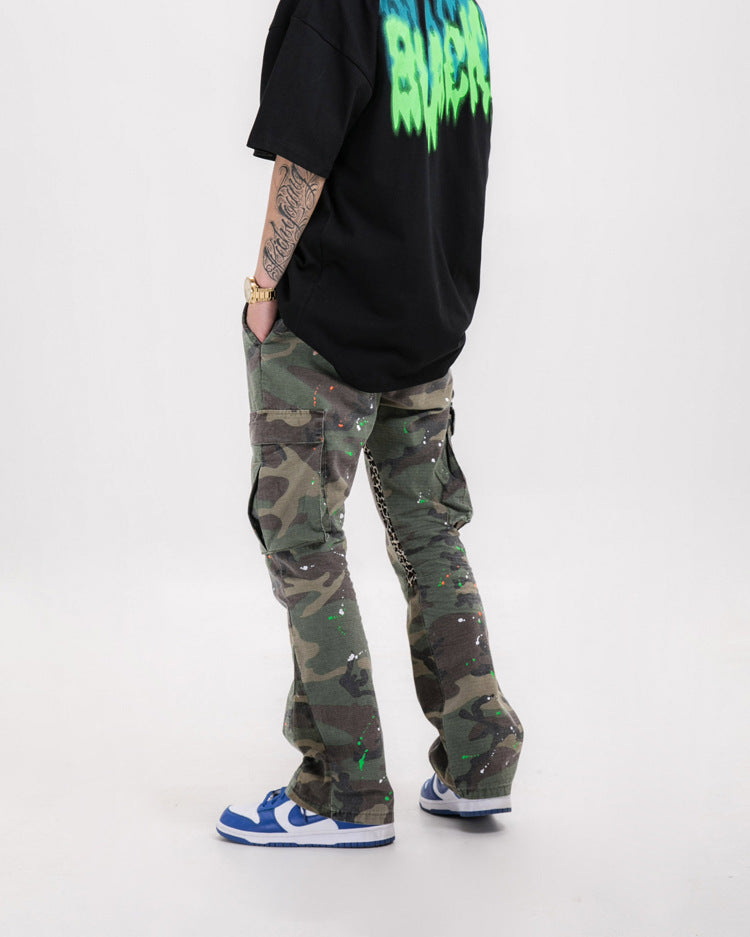 Dystopijne Spodnie Camouflage | Cargo Military Post-apocalyptic Pants