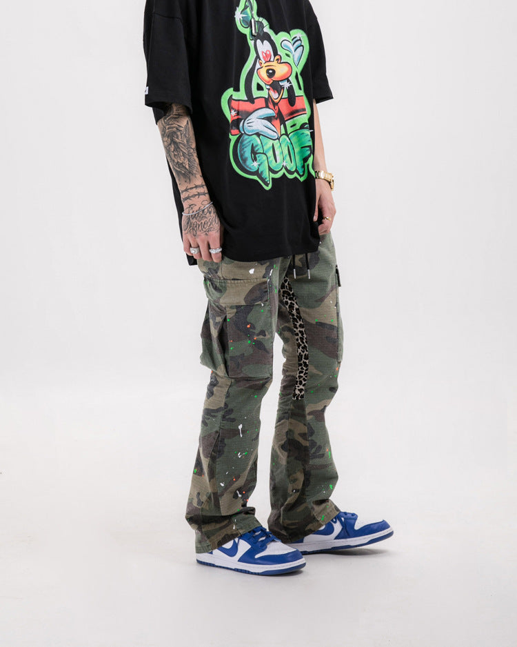 Dystopijne Spodnie Camouflage | Cargo Military Post-apocalyptic Pants