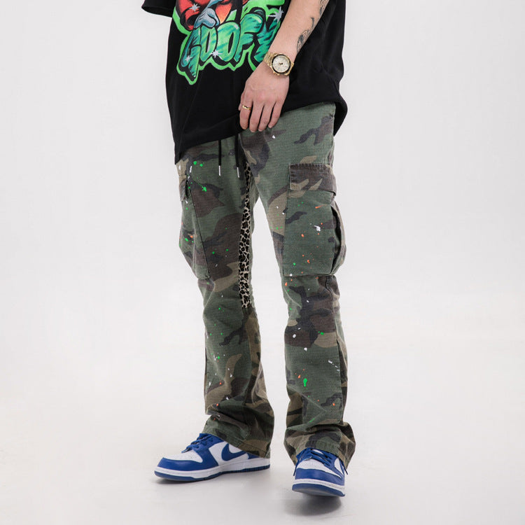 Dystopijne Spodnie Camouflage | Cargo Military Post-apocalyptic Pants
