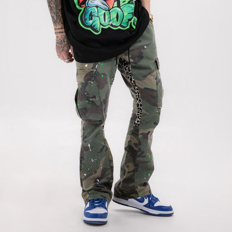 Dystopijne Spodnie Camouflage | Cargo Military Post-apocalyptic Pants