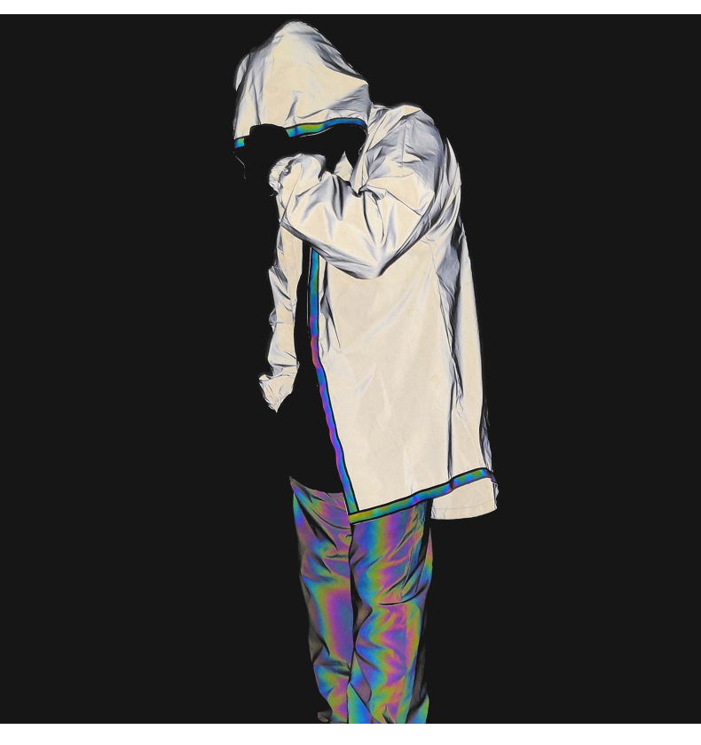 Cyberpunkowa Kurtka Wiatrówka Shiny Night