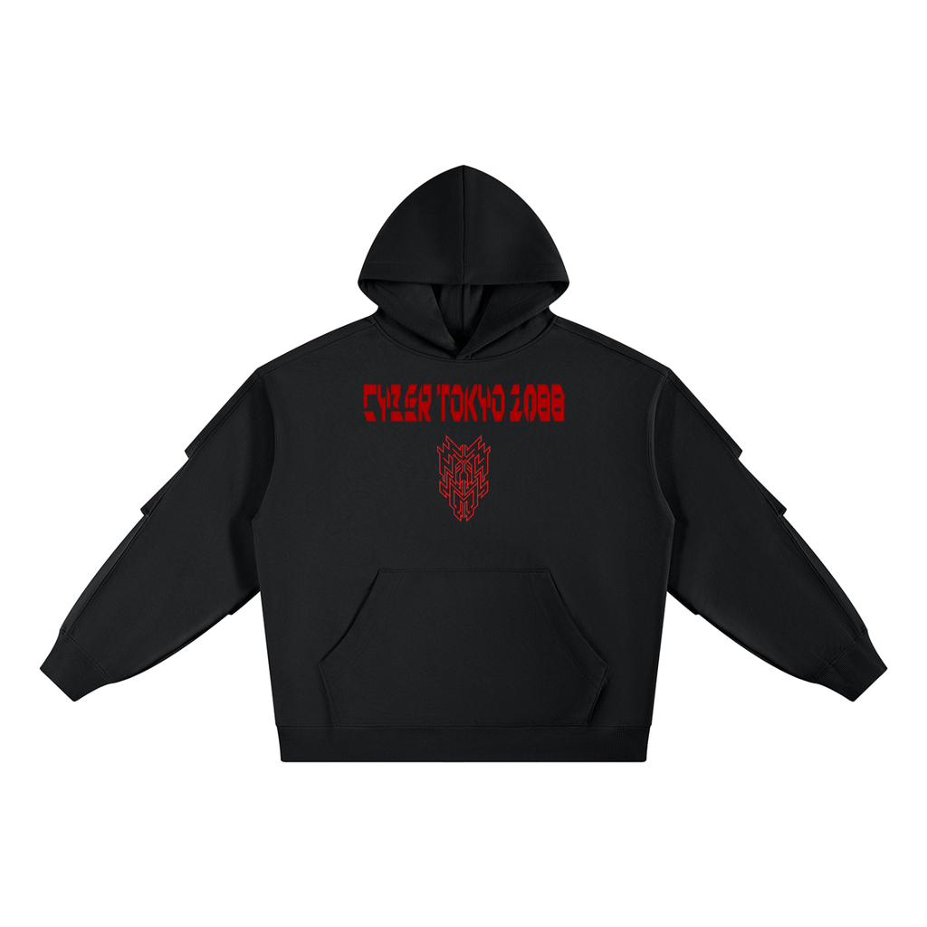 Cyberpunk Hoodie Heavyweight | Cyber Tokyo 2088 Oni Demon