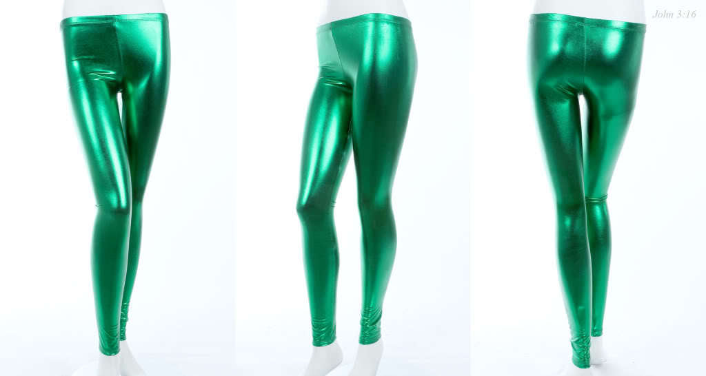 Cyberpunkowe Legginsy Neon Kitch Green