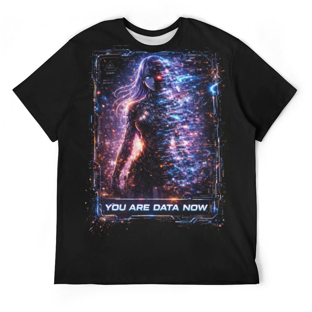 Cyberpunkowa Koszulka Neon City War | You Are Data Now