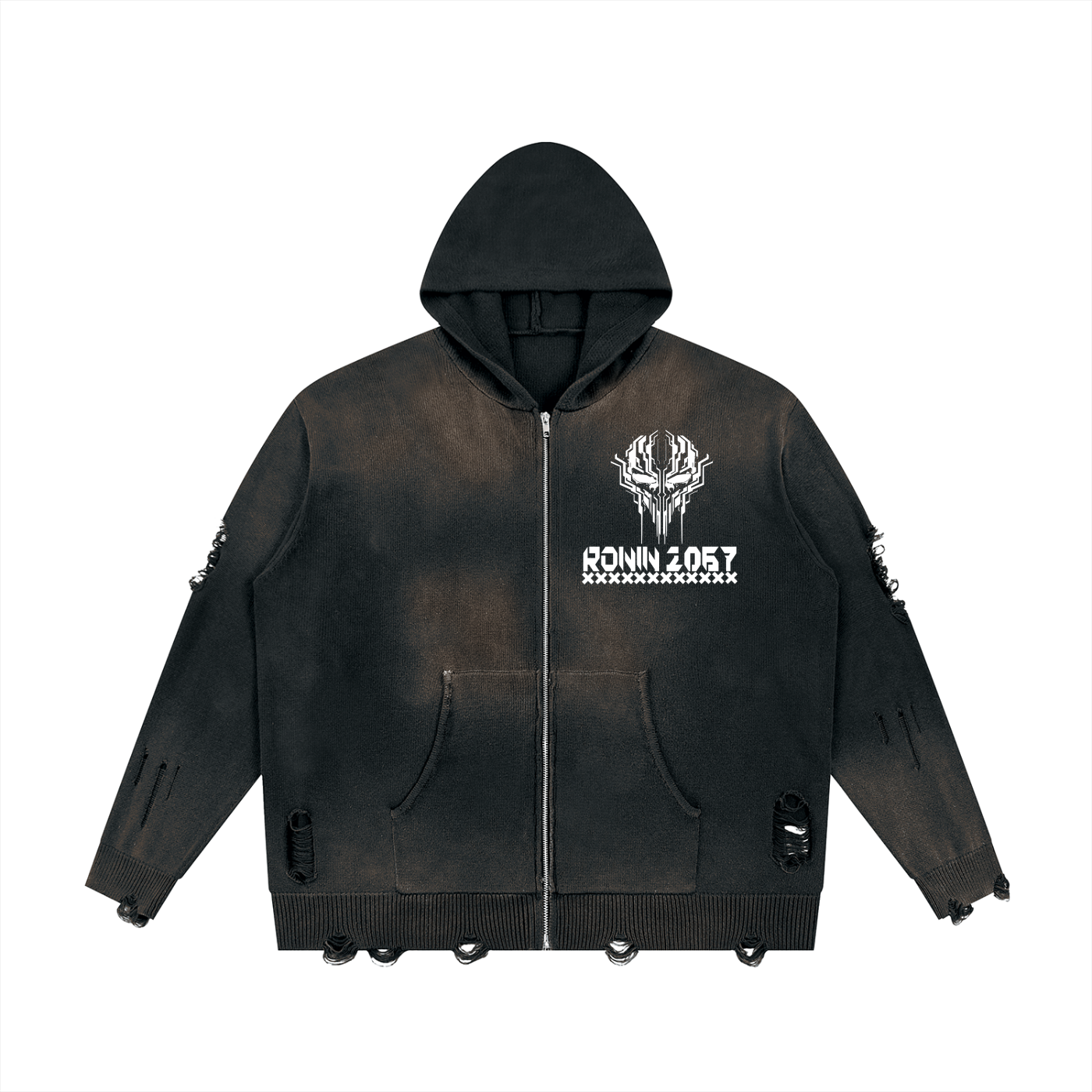 Cyberpunkowa Dystopijna Bluza Hoodie Unisex| Ronin 2067 | Cotton 760 gsm