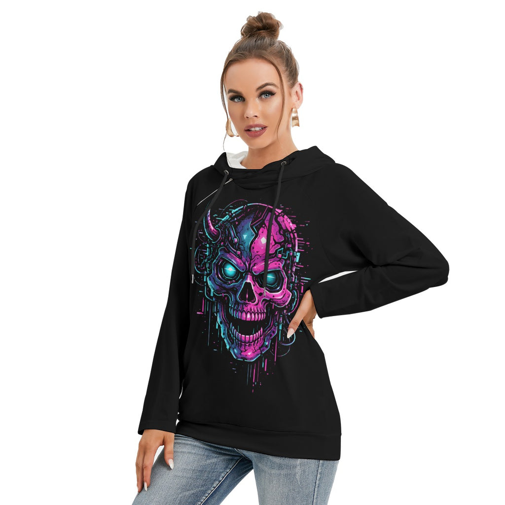 Damska Cyberpunkowa Bluza Glichtr Skull Uniform
