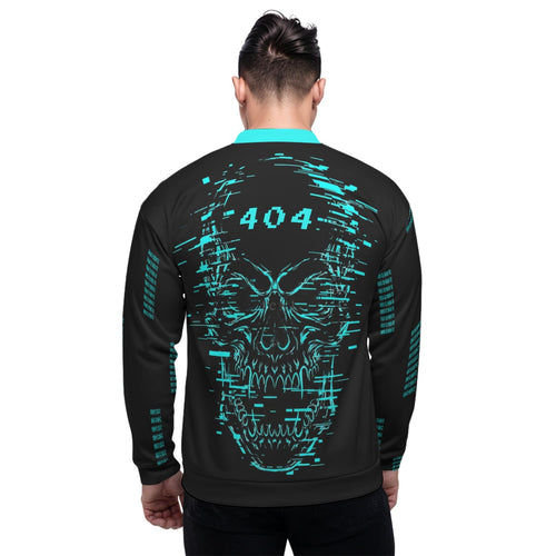 Cyberpunk Bomber Jacket 404 CyberSkull ERROR