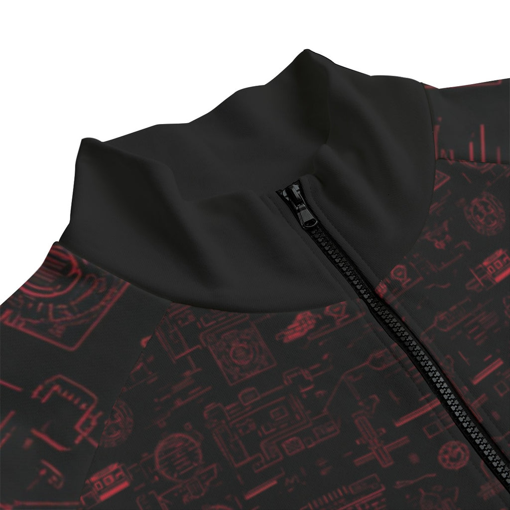 Cyberpunkowa Kurtka Bomberka | Future is Dark | Cotton | 310 gsm