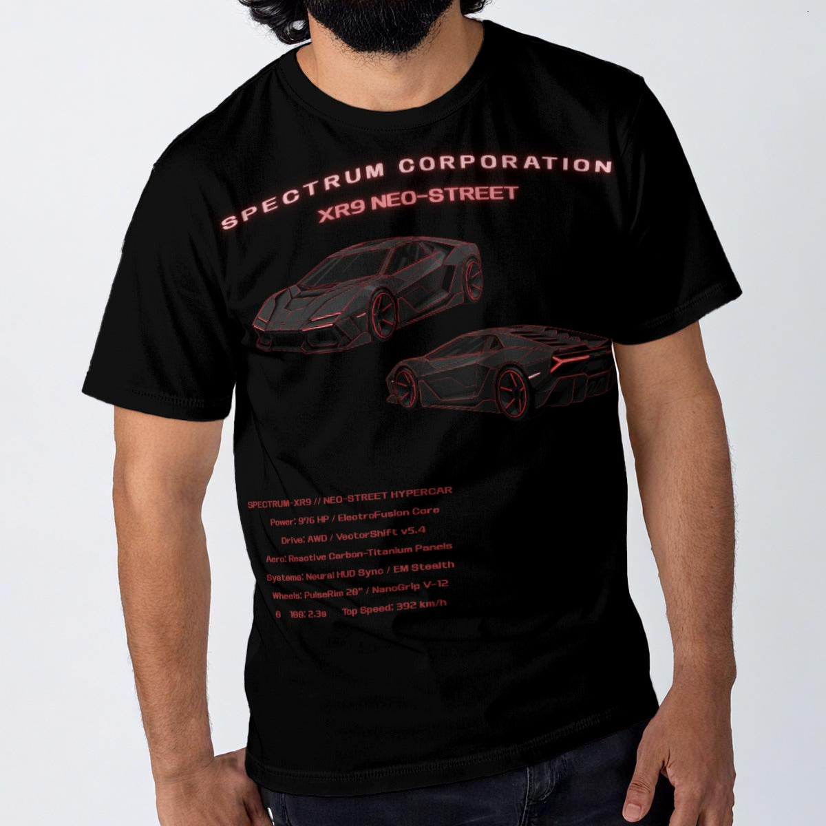 T-shirt Cyberpunkowy CyberWheels Spectrum Car