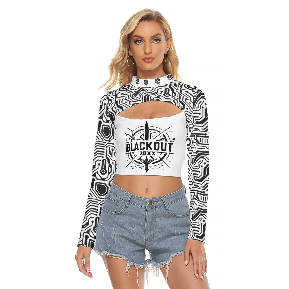 Techwear Crop Top BLACKOUT 20XX
