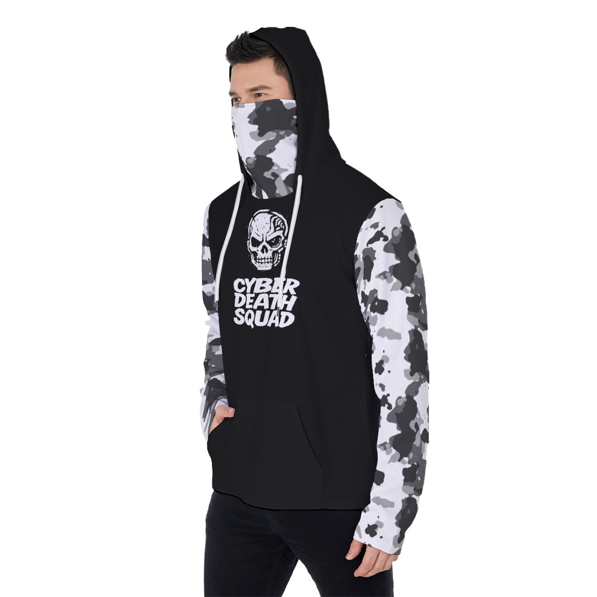 Dystopian Cyberpunk Hoodie | Cyber Death Squad | Cyberpunk Military Hoodie
