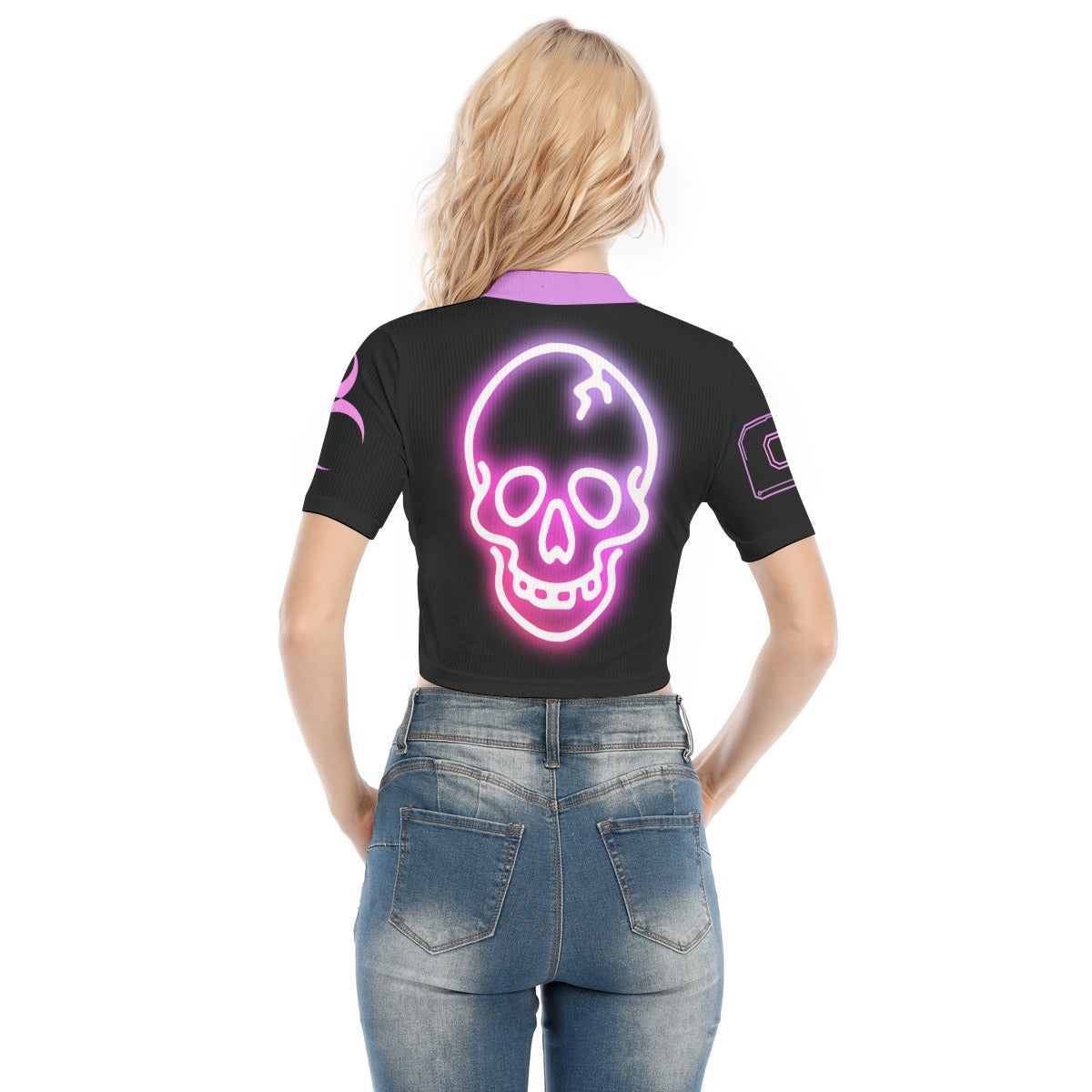 Cyberpunkowy Damski Crop Top Cyber Rebel Girl - Pink
