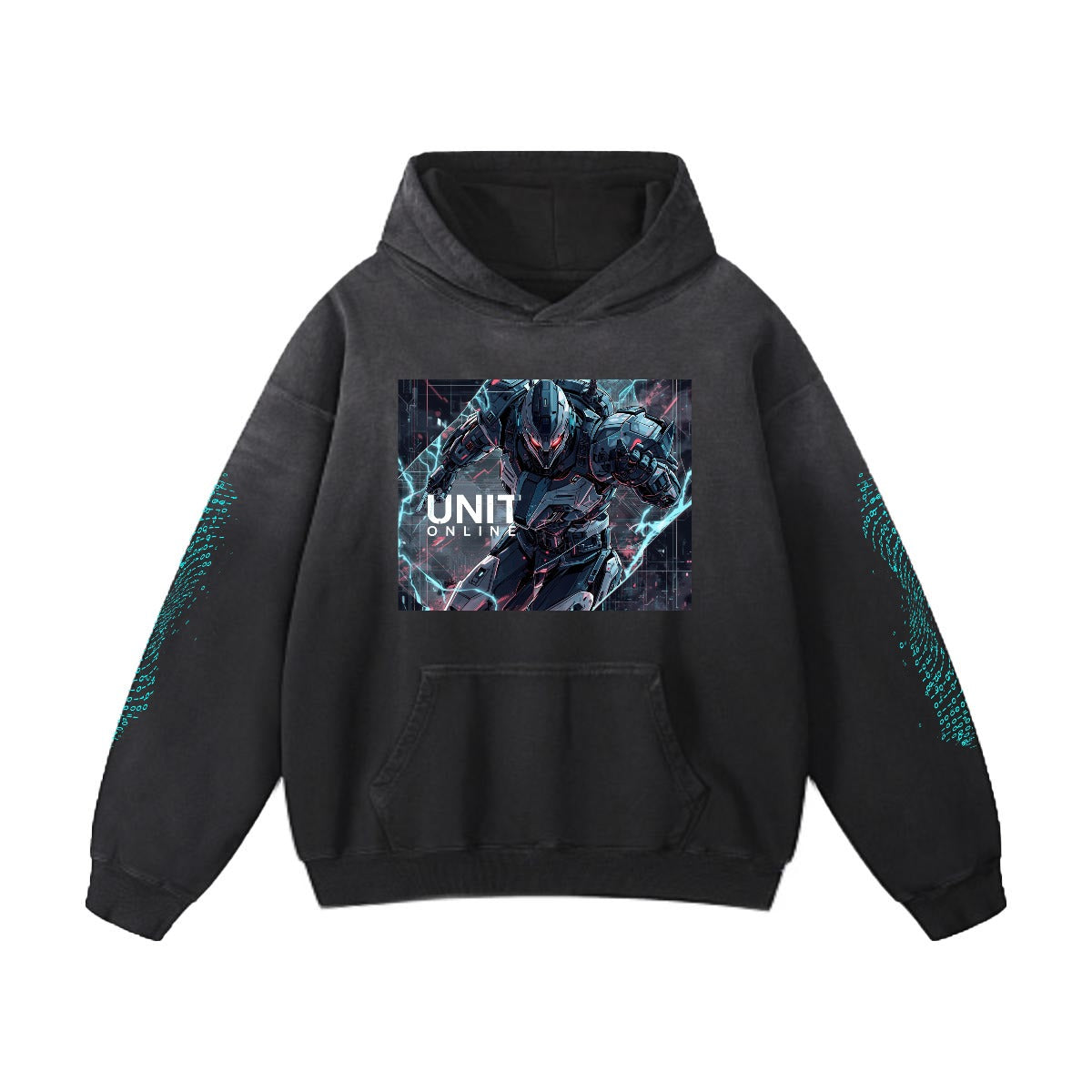 Bluza Hoodie Cyberpunk Unisex | Cyber Unit Online Netrunner Warrior| 420gsm Cotton