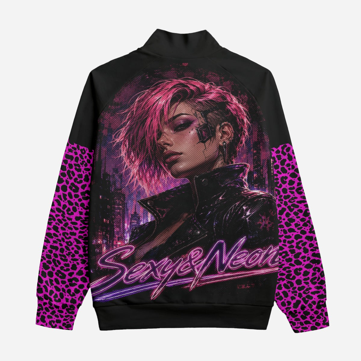Cyberpunkowa Kurtka Bomberka | Sexy&Neon Cyber Dream | Cotton | 310gsm