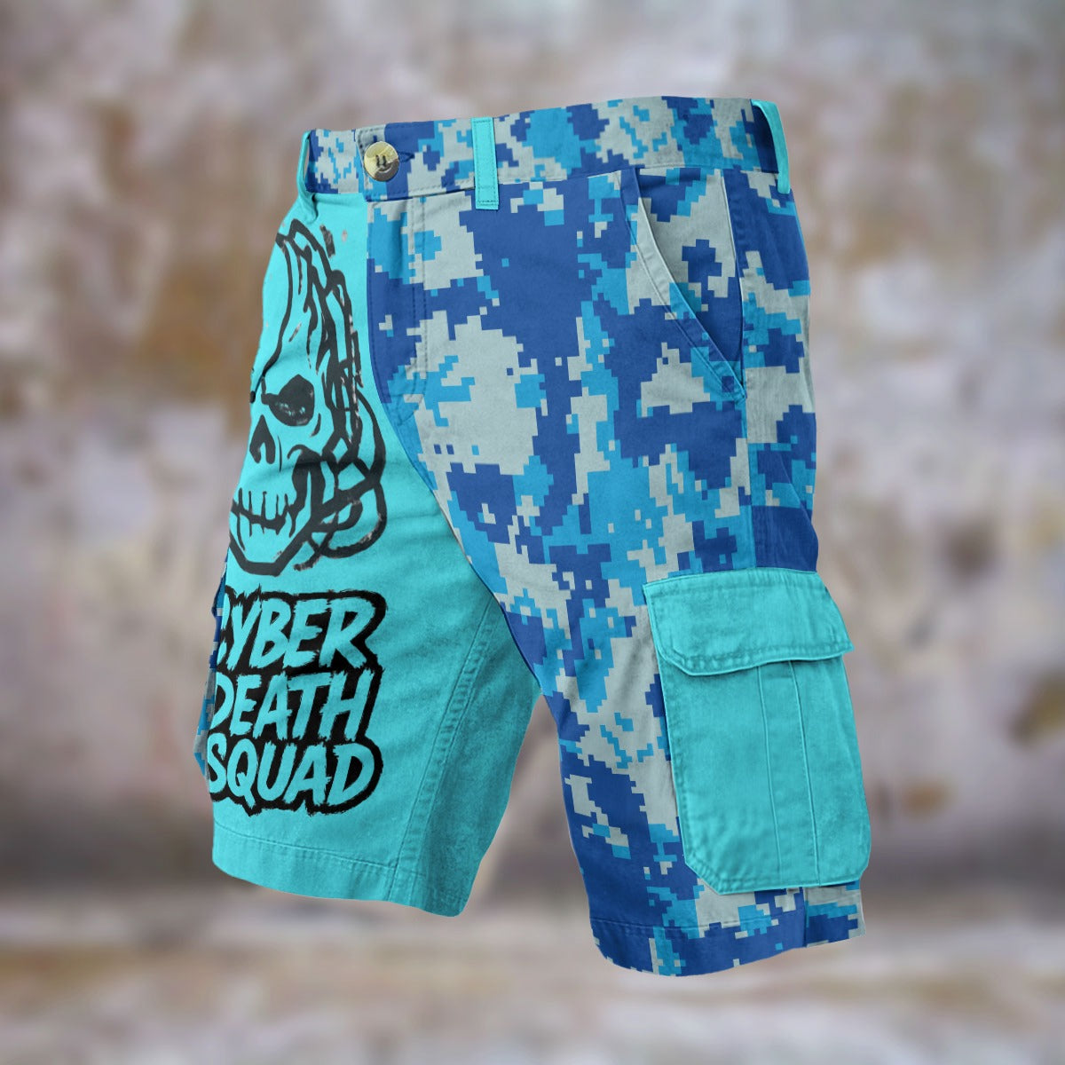 Cyberpunk Cargo Shorts | Pacific Net-Skater 2069 | Cargo Shorts