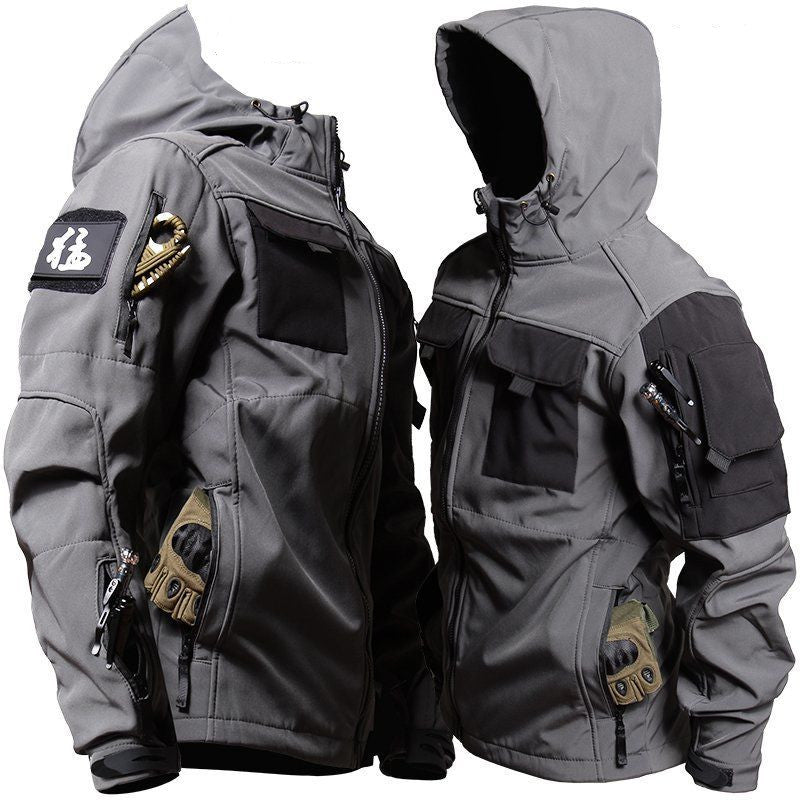 Techwearowa Japońska Kurtka z kapturem Tactical Uniform 009 Gray Beetle Coat