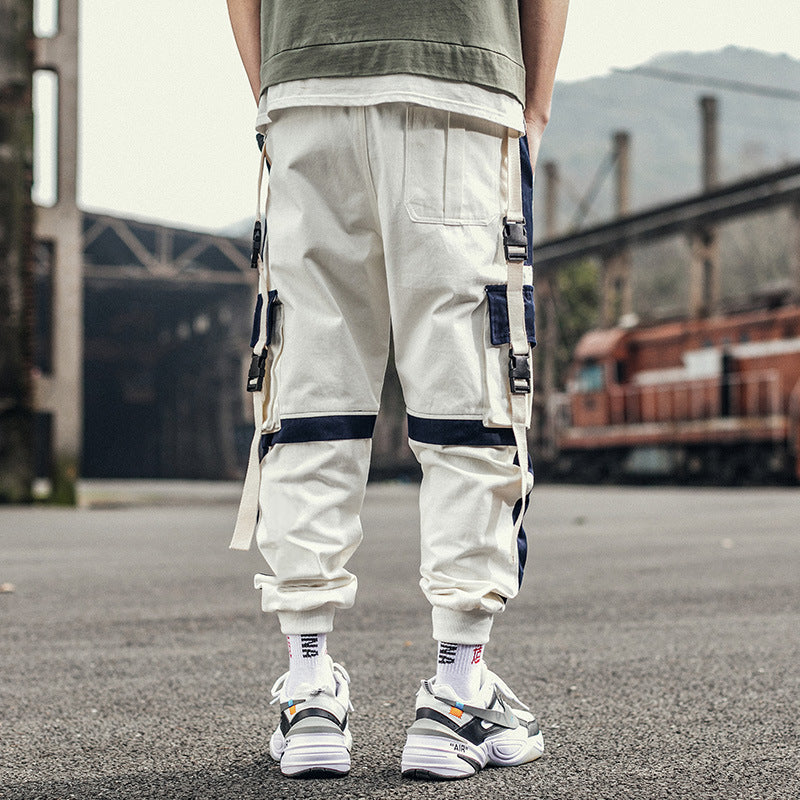 Dwukolorowe Spodnie Techwear Jogger - Dual Colour One Style White