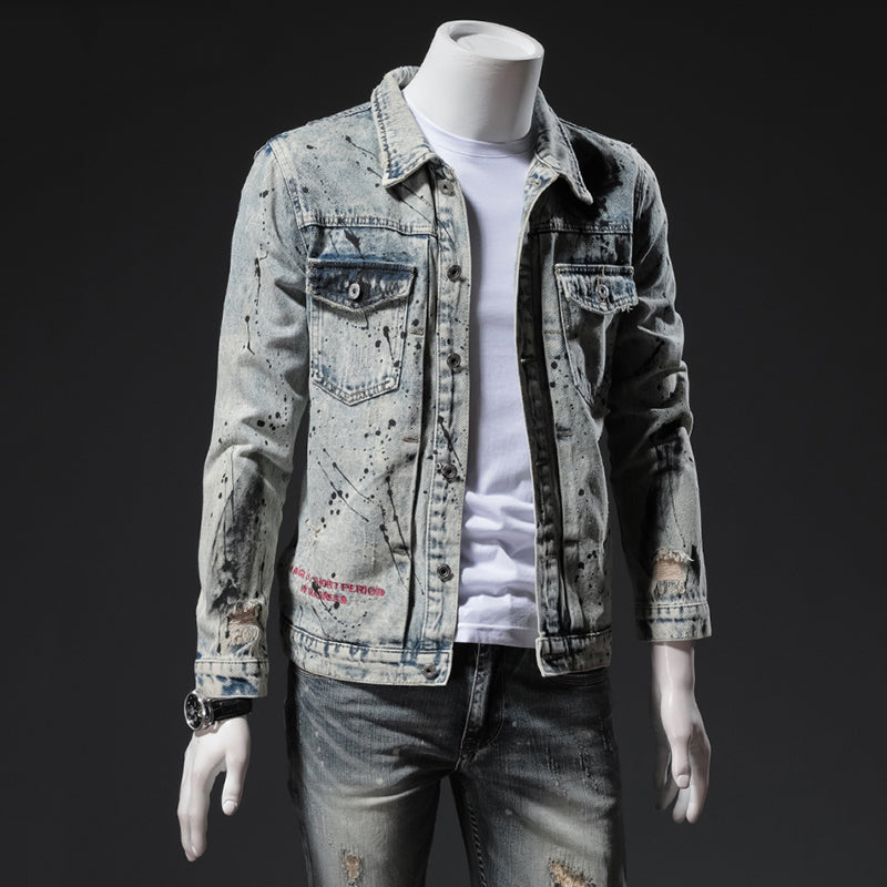 Cyberpunkowa Kurtka Denimowa Retro American Nomad Denim