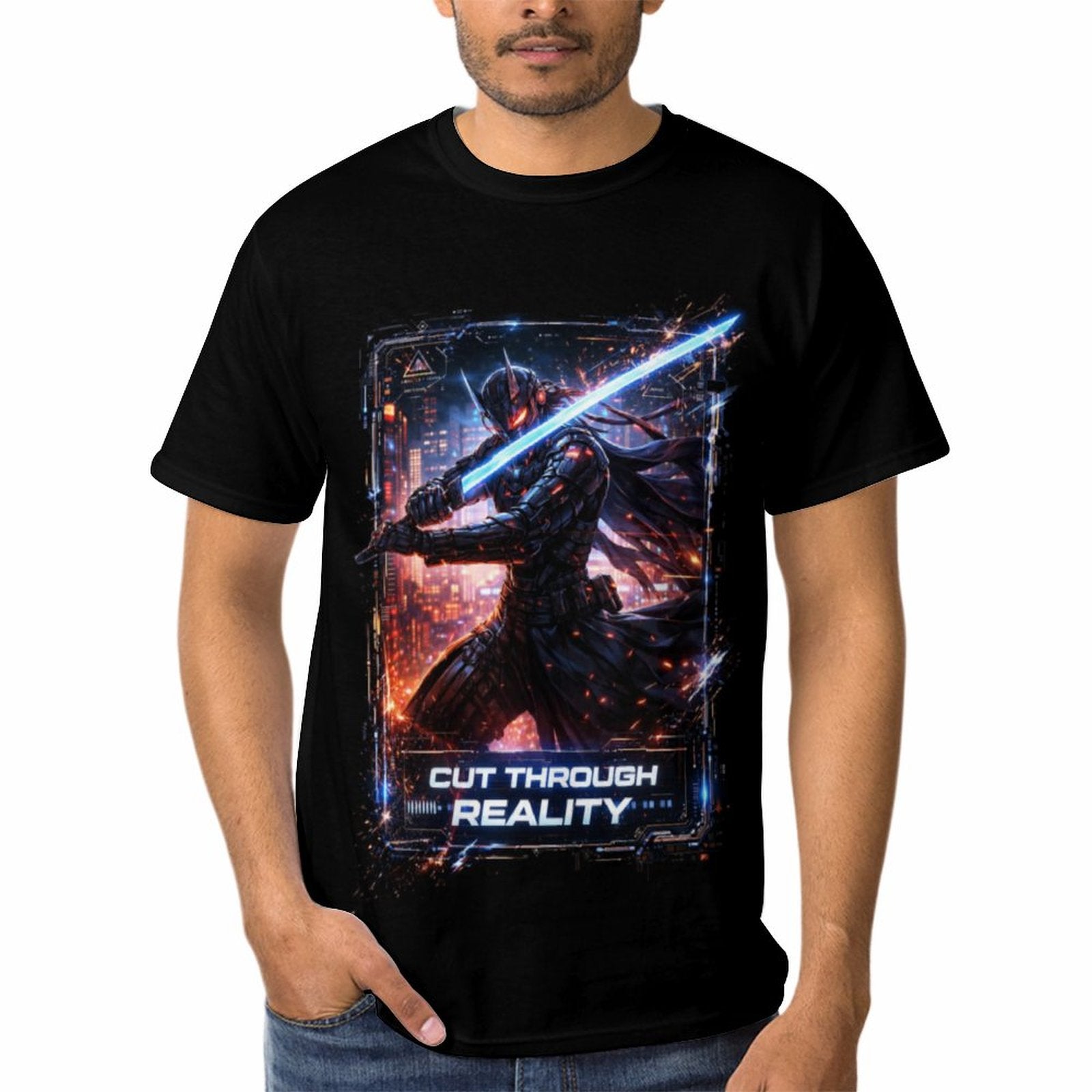 Koszulka Cyberpunkowa Neon City War | Cut Through Reality