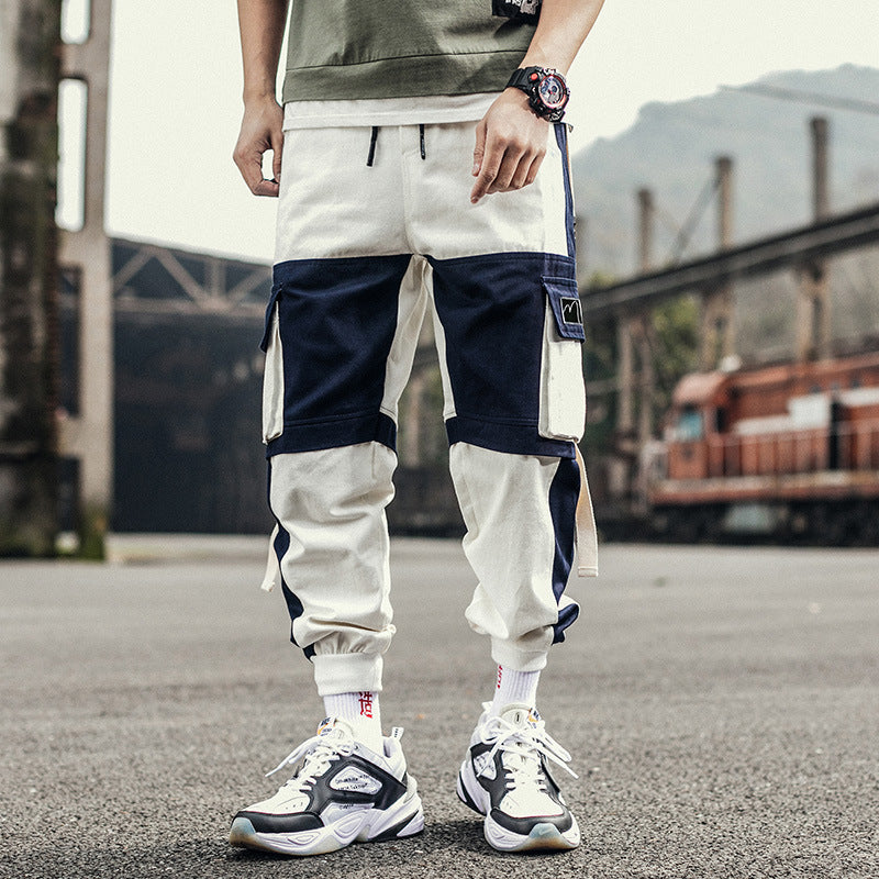 Dwukolorowe Spodnie Techwear Jogger - Dual Colour One Style White