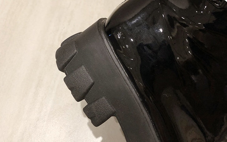 Techwearowe Damskie Buty Taktyczne - Black PU Urban Boots