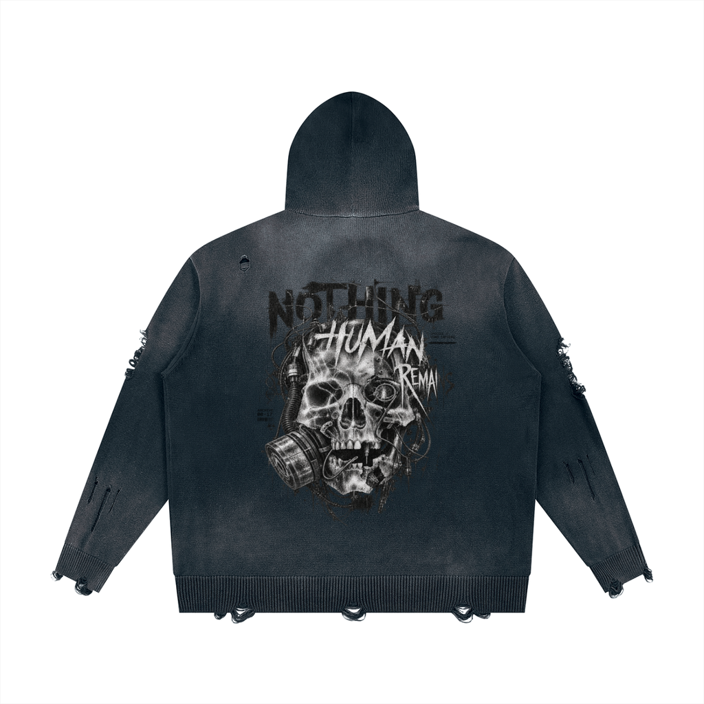Bluza Postapokaliptyczna Hoodie Unisex | NOTHING HUMAN REMAINS | Cotton 760gsm