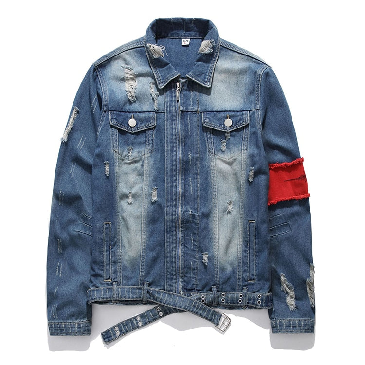 Cyberpunk Denim Jacket Cyber-Pulse Revolution