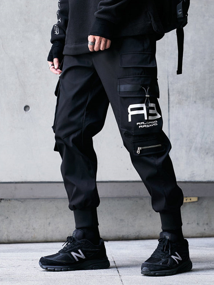 Techwearowe Spodnie Cargo Combat Urban Pants Black
