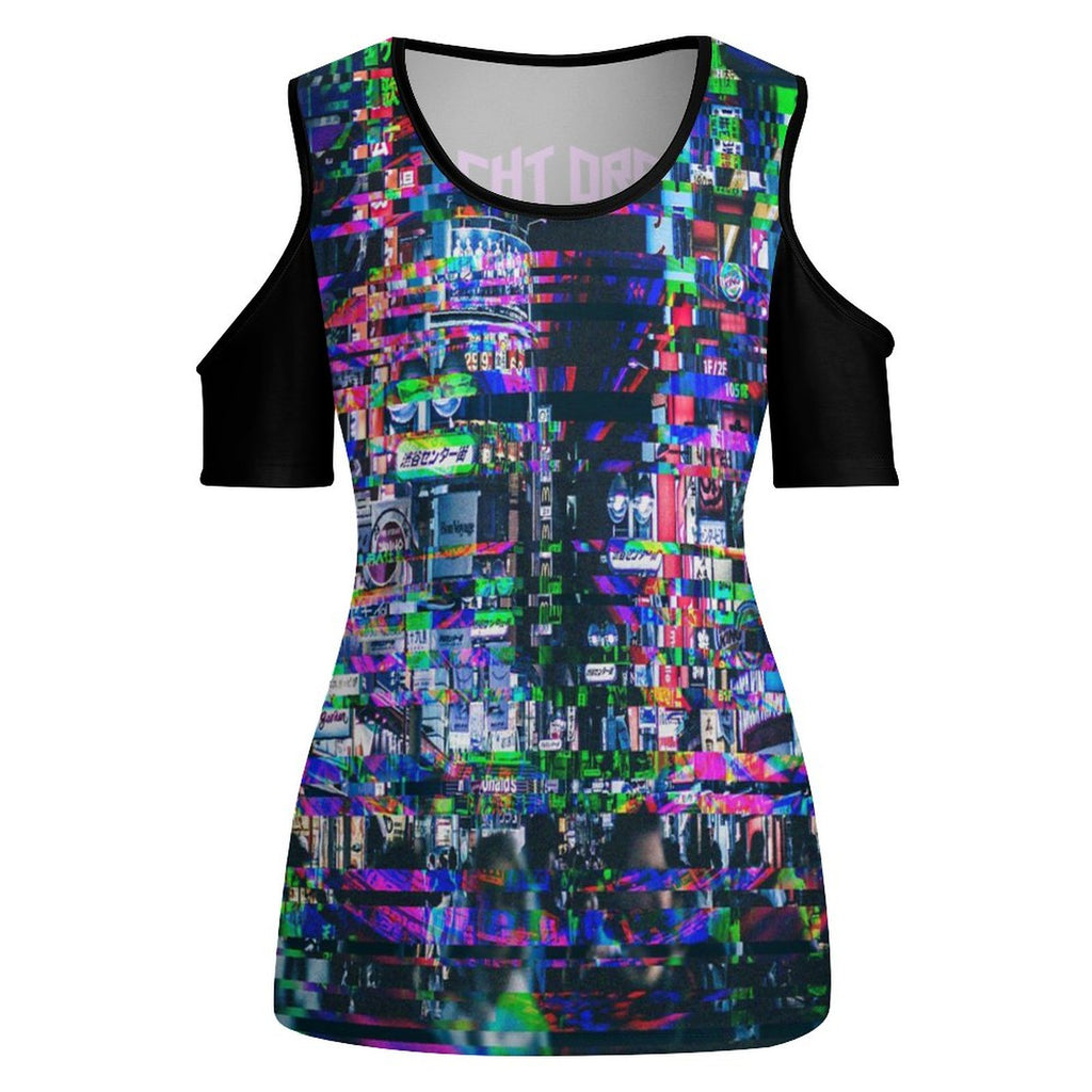 Cyberpunkowa Damska Bluzka | Glicht Dream