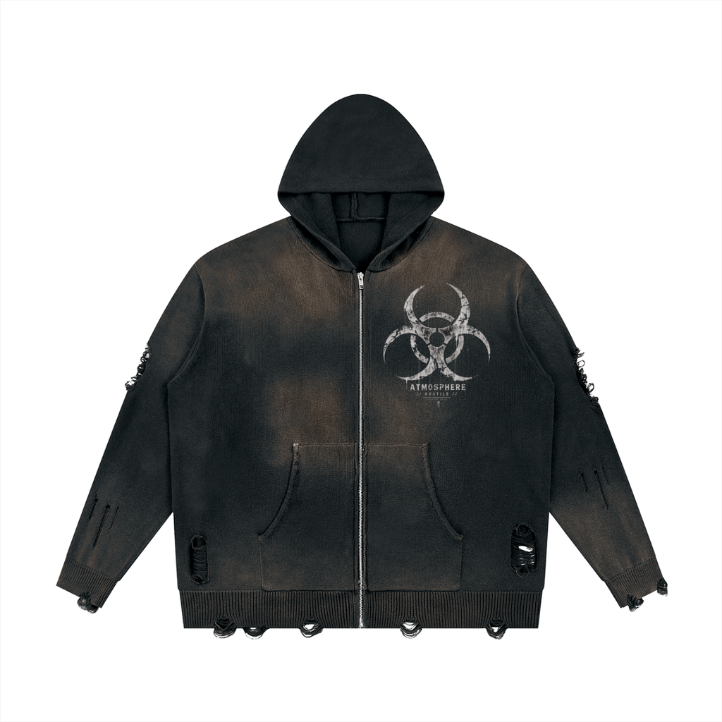 Bluza Postapokaliptyczna Hoodie Unisex | NOTHING HUMAN REMAINS | Cotton 760gsm