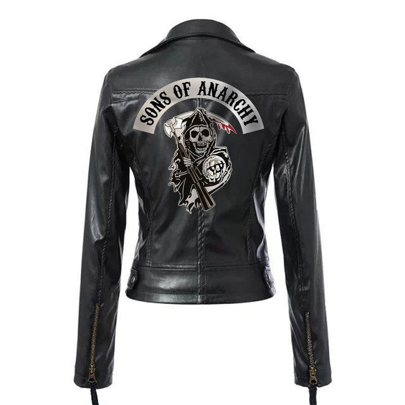 Damska Kurtka Cyberpunk-Dystopic Sons of Anarchy Black