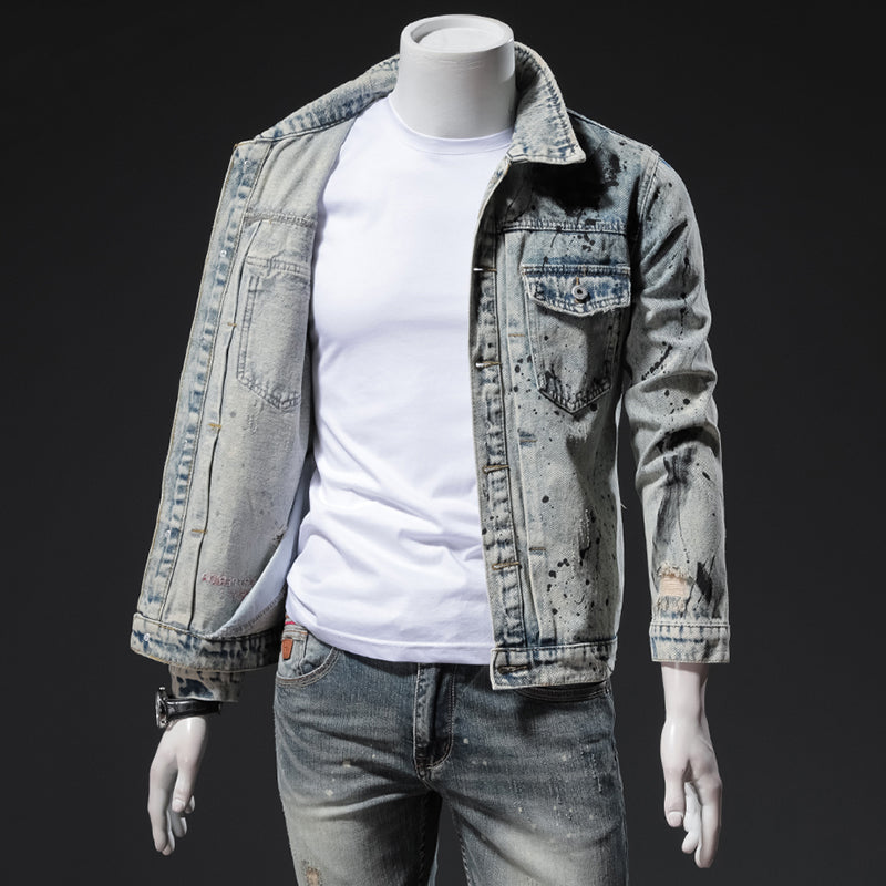 Cyberpunkowa Kurtka Denimowa Retro American Nomad Denim