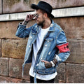 Cyberpunk Denim Jacket Cyber-Pulse Revolution
