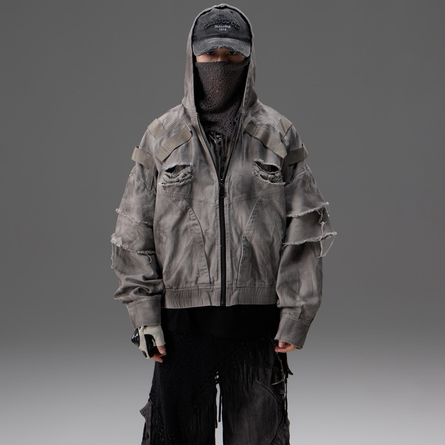 Postapokaliptyczna Kurtka Denimowa | Grey Dawn Jacket