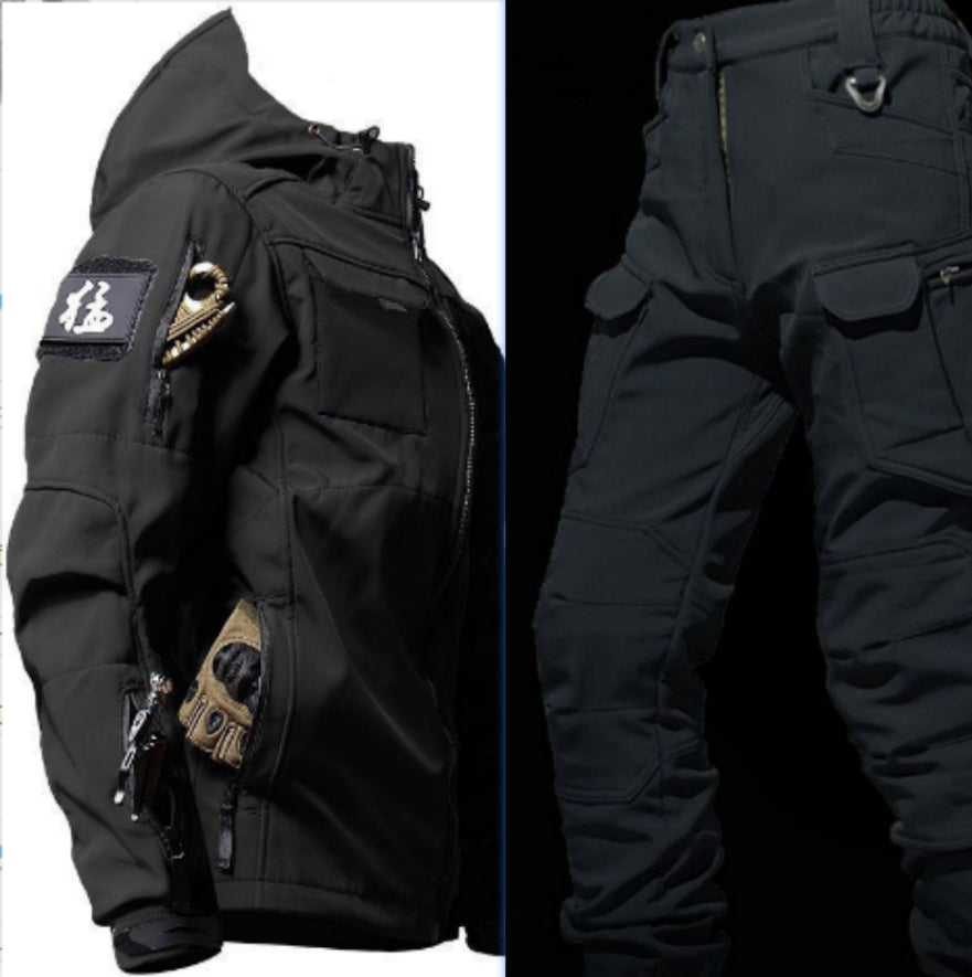 Techwearowy Komplet Taktyczny Tactical Uniform 009 Black Suit