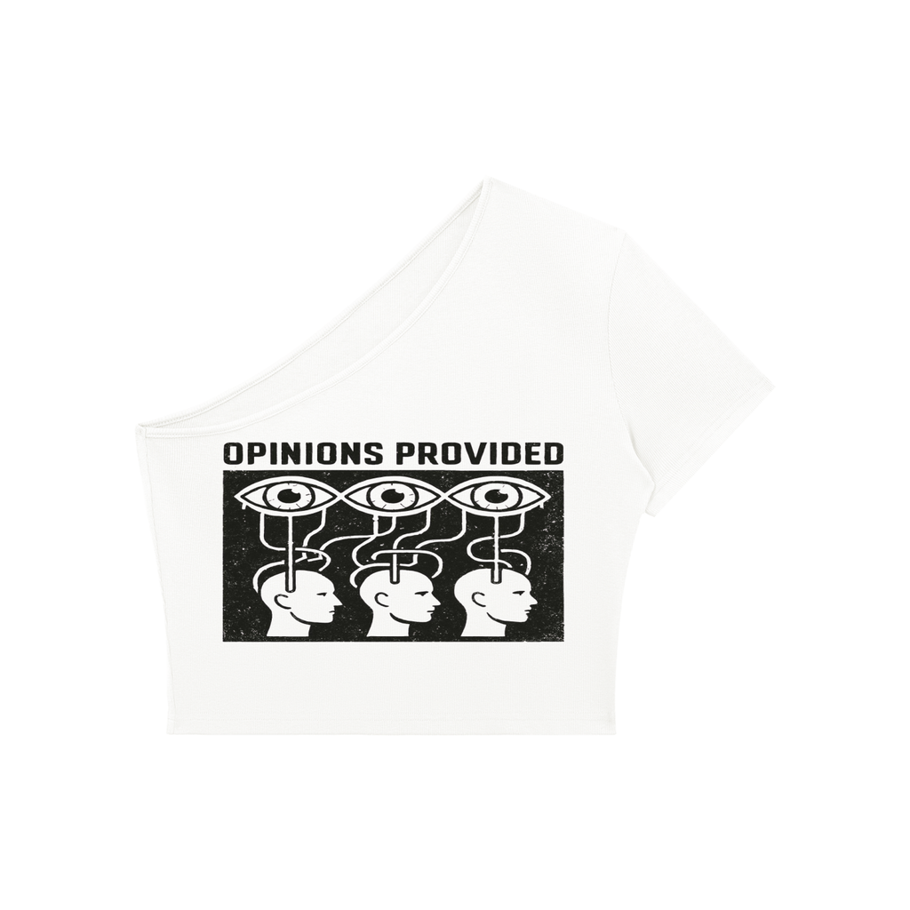 Asymmetric Dystopian Women's Crop Top Dystopic Truth | Opinion Provided