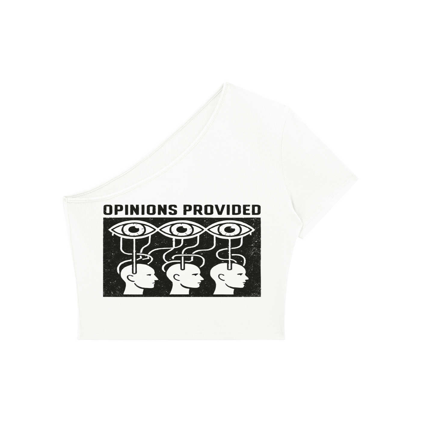 Asymmetric Dystopian Women's Crop Top Dystopic Truth | Opinion Provided