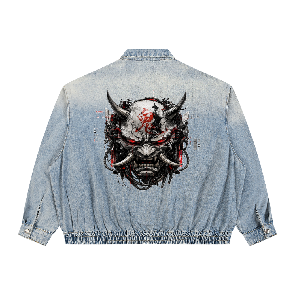 Cyberpunk Denim Jacket Bushido Cyber Oni | 2059