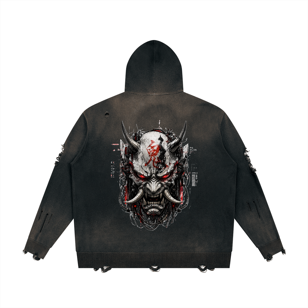 Cyberpunkowa Dystopijna Bluza Hoodie Unisex| Ronin 2067 | Cotton 760 gsm