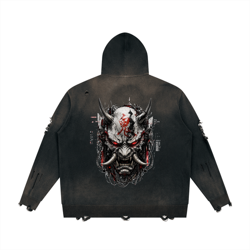 Cyberpunkowa Dystopijna Bluza Hoodie Unisex| Ronin 2067 | Cotton 760 gsm