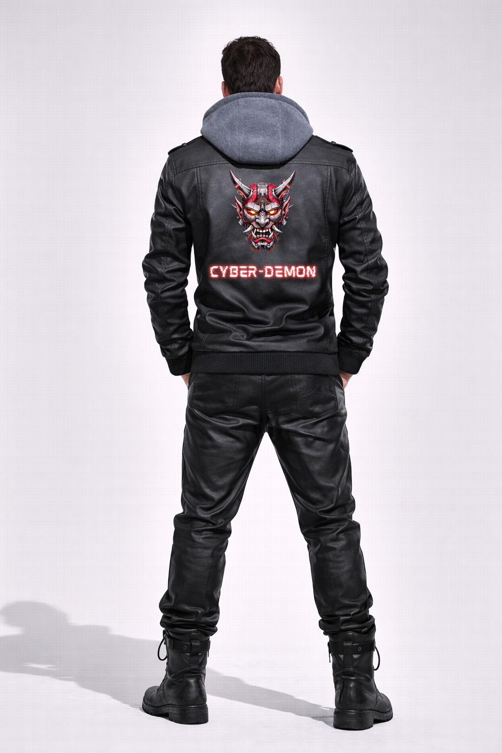 Japońska Cyberpunkowa Kurtka Skórzana Japan Oni 2089