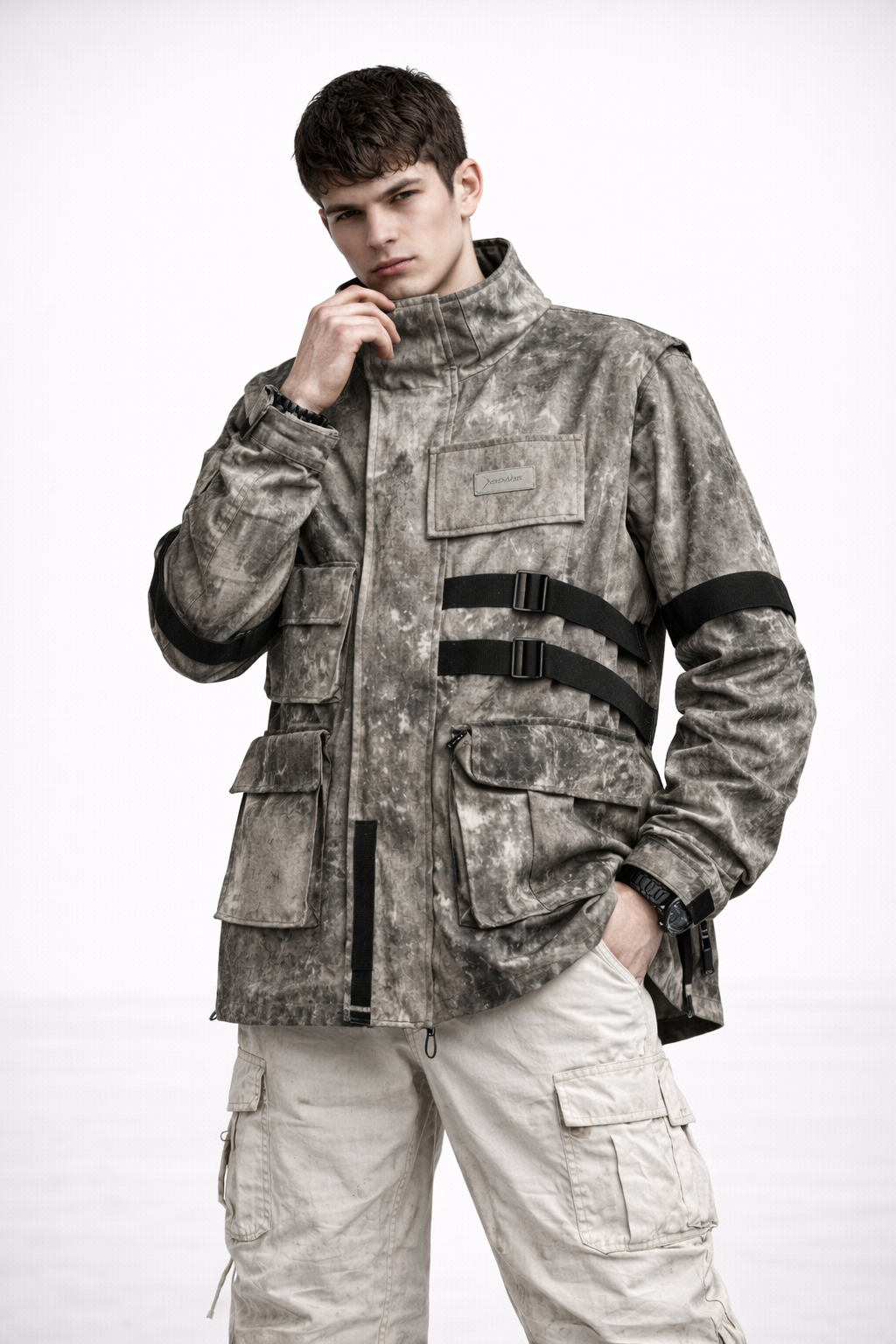 Cyberpunkowa Kurtka Taktyczna Urban Winter Armor 001 Neon Ghost