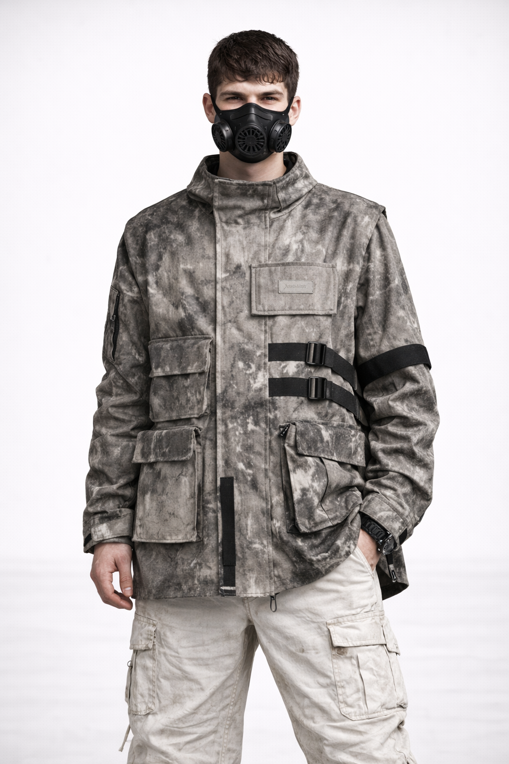 Cyberpunkowa Kurtka Taktyczna Urban Winter Armor 001 Neon Ghost