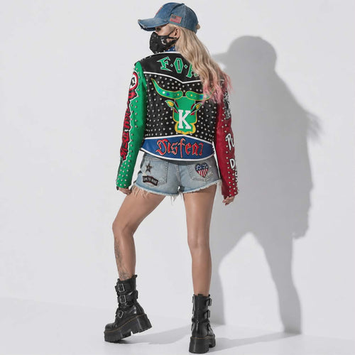 Cyberpunkowa Kurtka Nomadzka Bufflo Cyber Road | Cyberpunk American PU Jacket